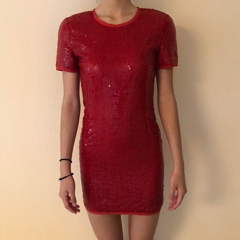 Emporio Armani Sequined Bodycon Dress